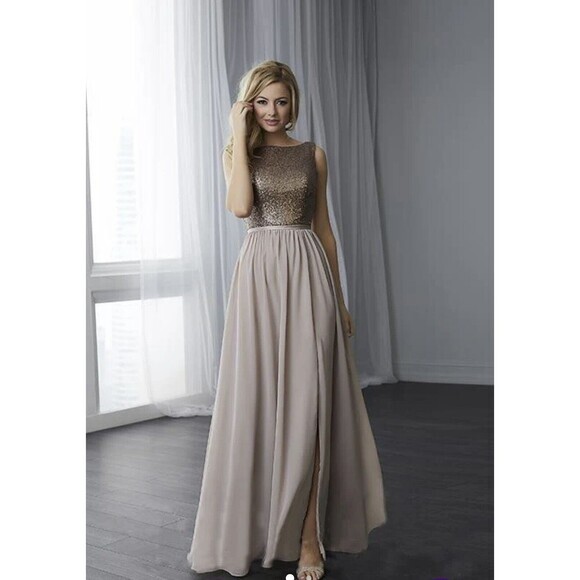 Christina Wu Size 12  Taupe Formal‎ Mother Of Bride Groom Dress NWT Smal… - Picture 10 of 10